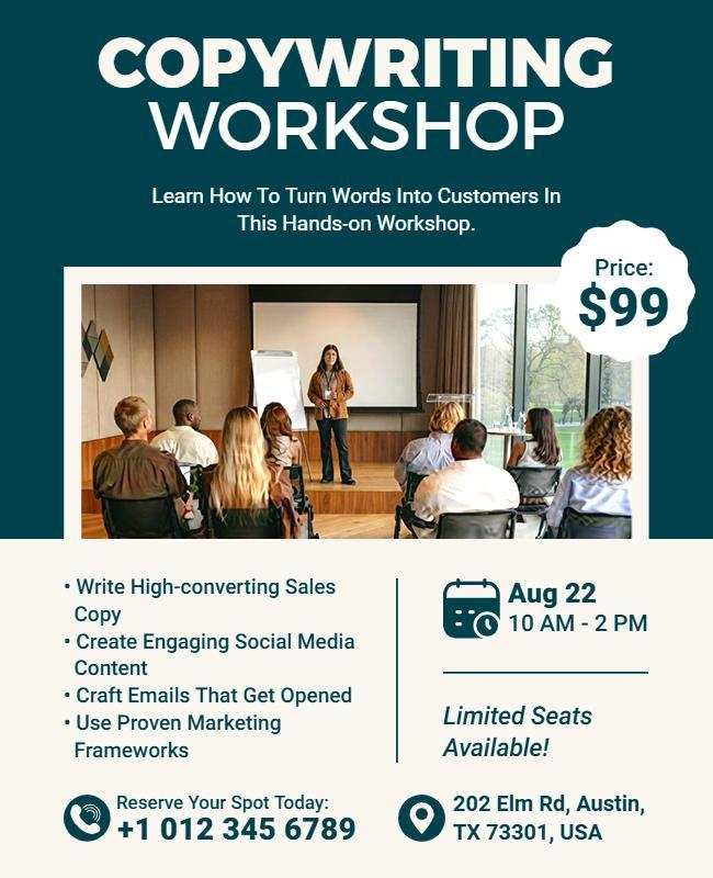Copywriting Workshop Event Flyer Template