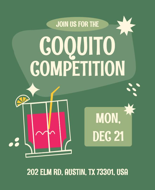 Coquito Competition Event Flyer Template