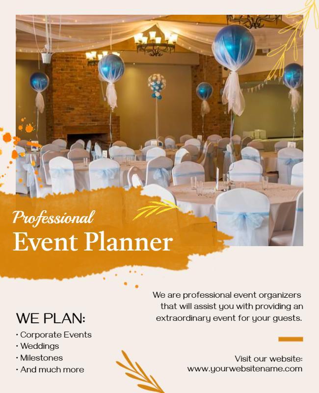 Corporate and Wedding Event Planning Services Flyer Template