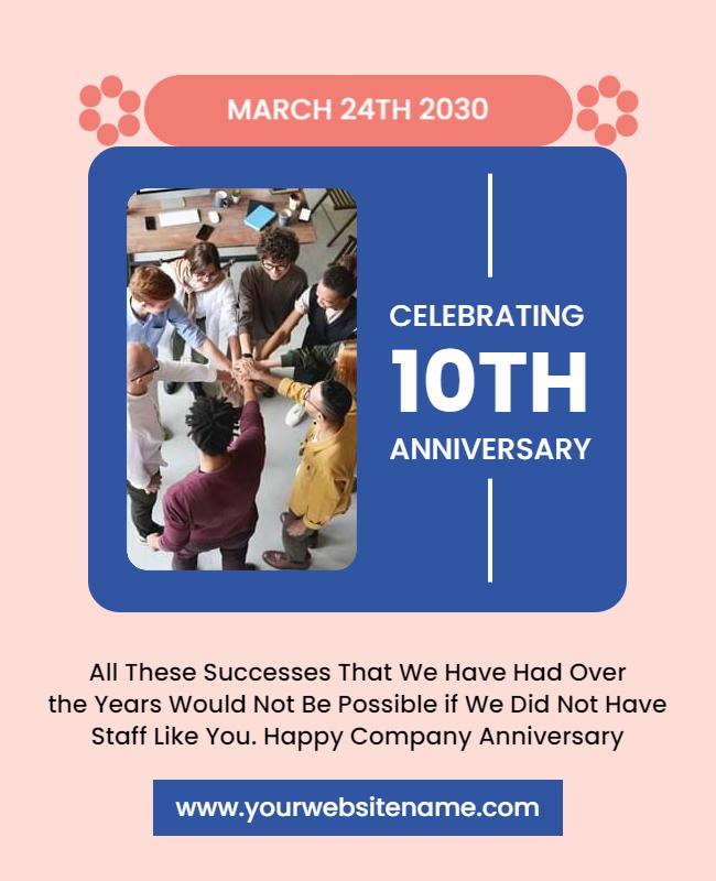 Corporate Anniversary Celebration Event Flyer Template