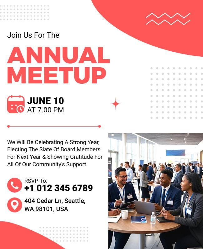 Corporate Annual Meetup Flyer Template