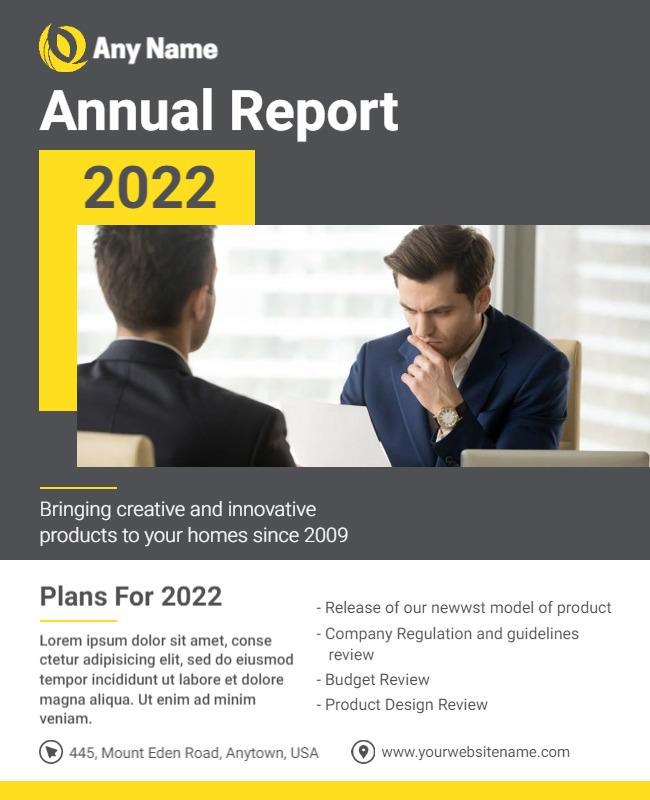 Corporate Annual Report Business Presentation Flyer Template