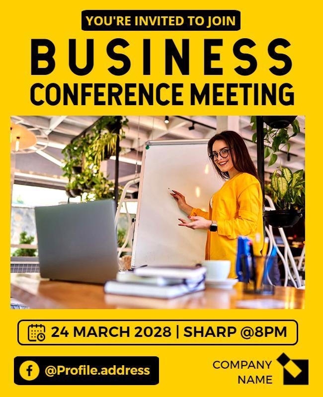 Corporate Business Conference Meeting Flyer Template