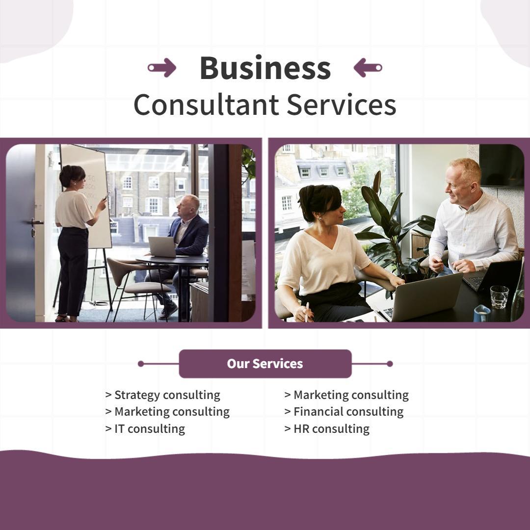 Corporate Business Consulting Services Instagram Flyer Template