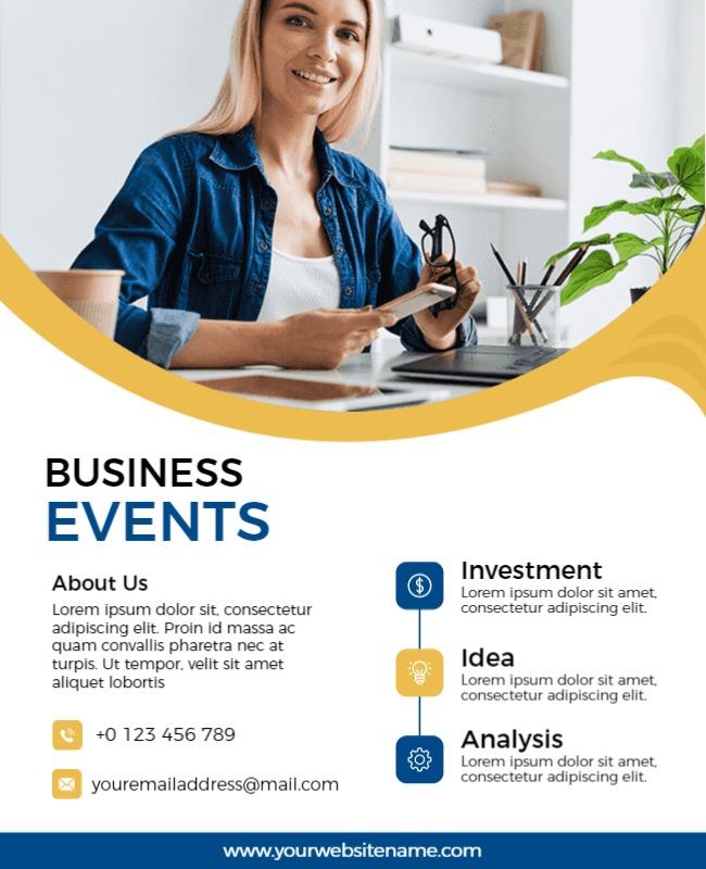 Corporate Business Events Promotional Flyer Template