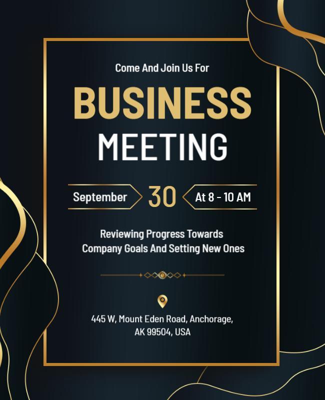 Corporate Business Meeting Announcement Flyer Template