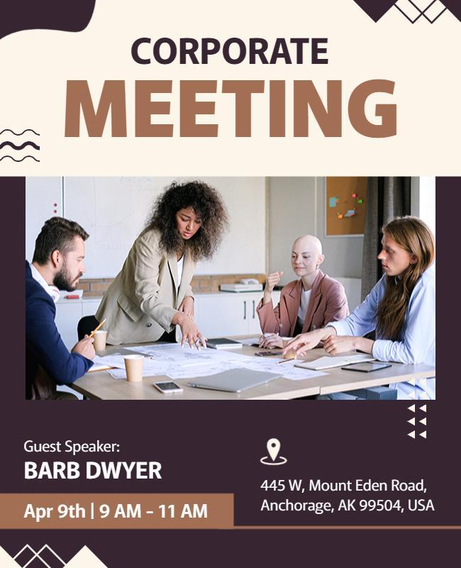 Corporate Business Meeting Event Flyer Template