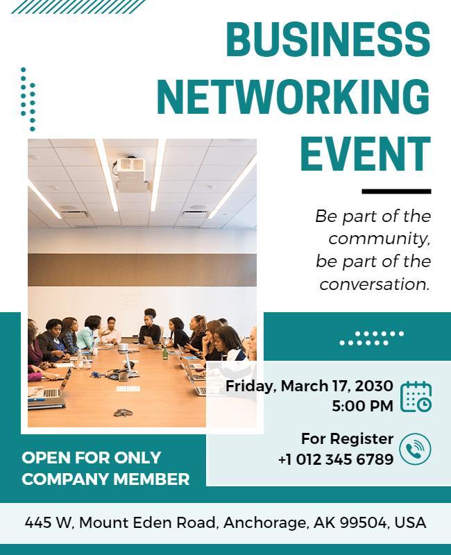 Corporate Business Networking Event Flyer Template