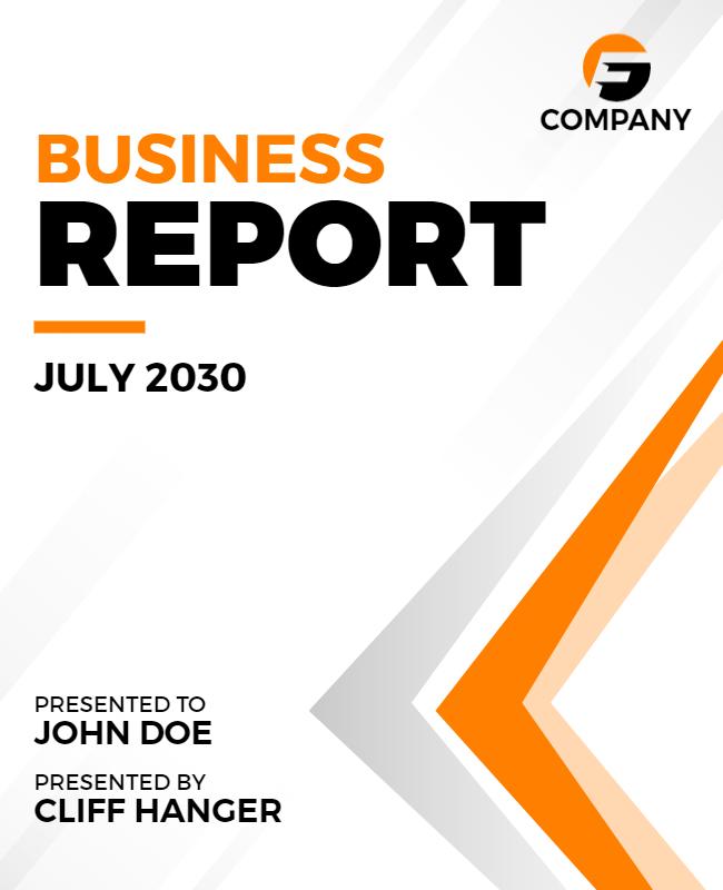 Corporate Business Report Presentation Flyer Template