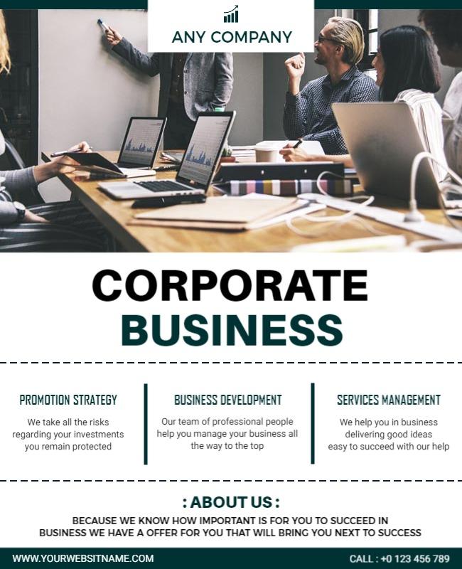 Corporate Business Solutions Promotion Flyer Template