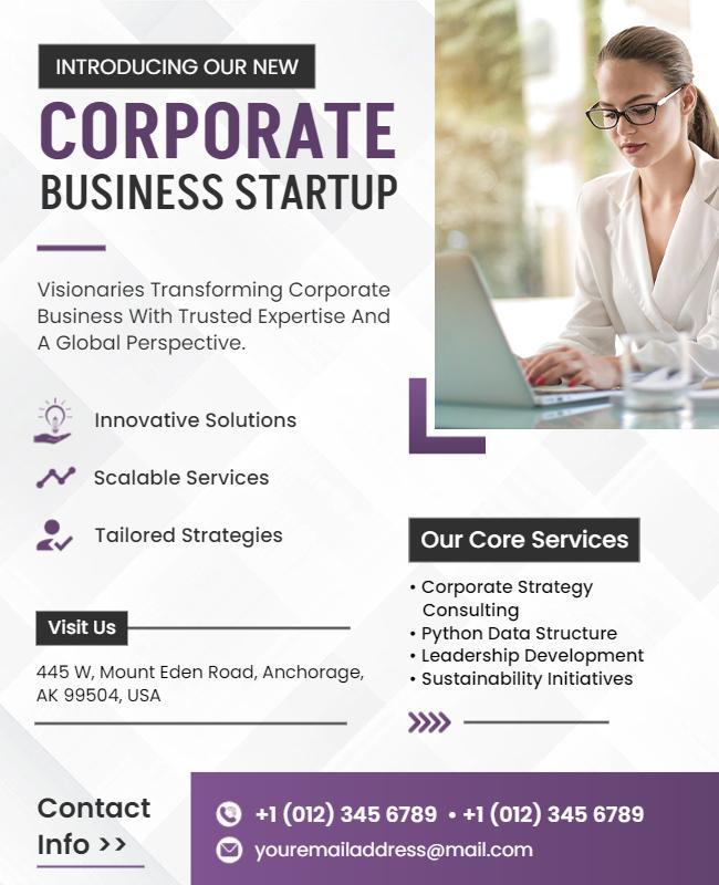 Corporate Business Startup Services Flyer Template