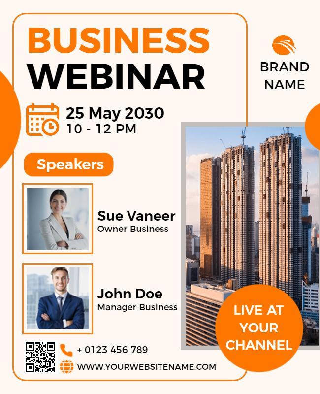 Corporate Business Webinar Event Flyer Template