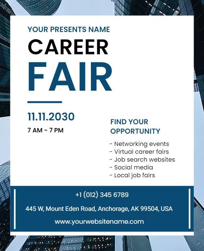 Corporate Career Fair Opportunity Flyer Template