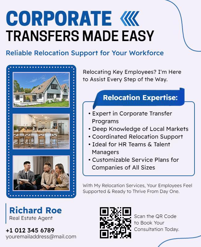 Corporate Employee Transfers Advertising Flyer Template