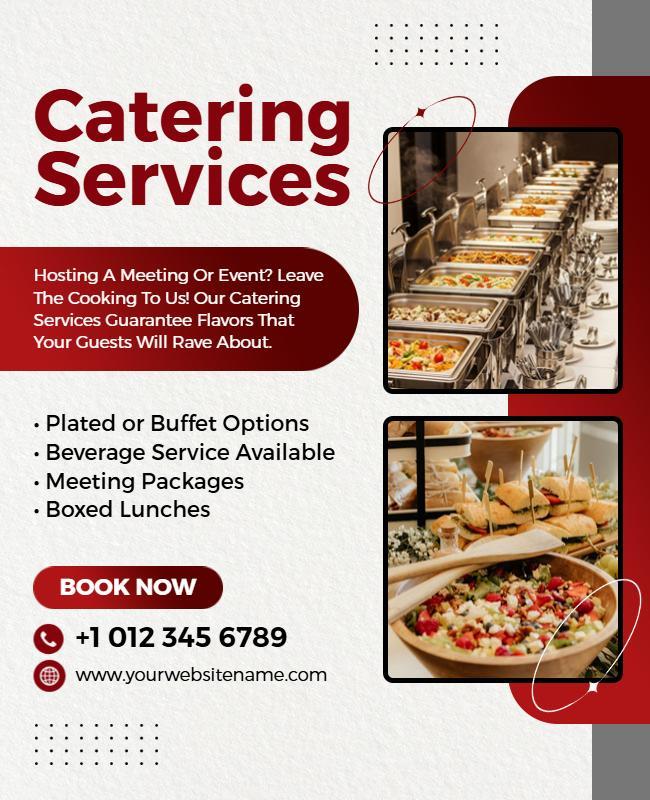 Corporate Event Catering Services Flyer Template