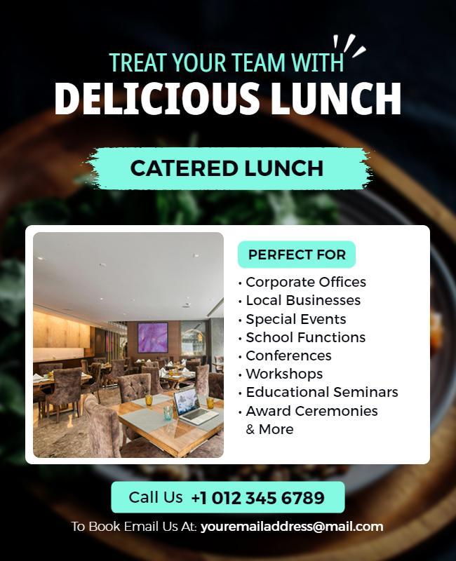 Corporate Lunch Catering Services Flyer Template