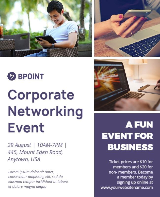 Corporate Networking Business Event Flyer Template