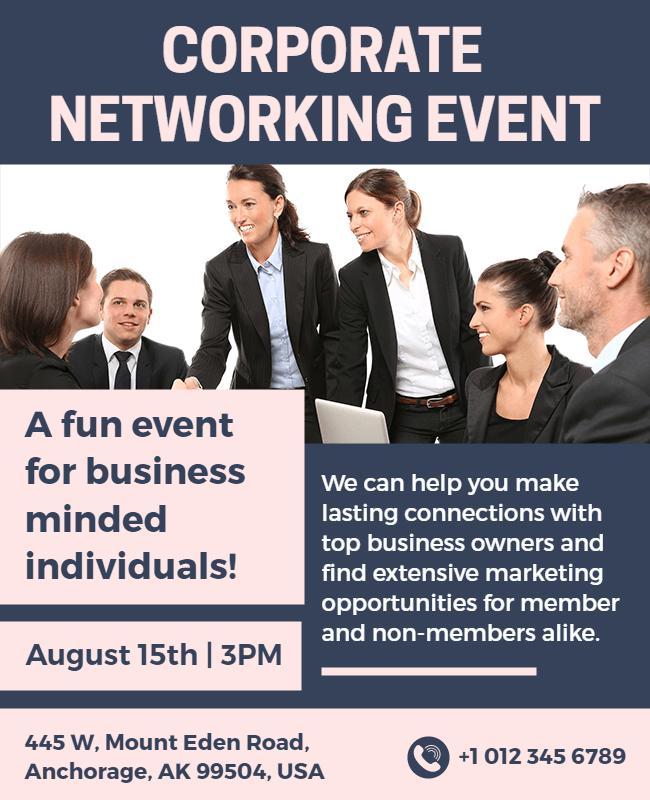 Corporate Networking Event Flyer Template