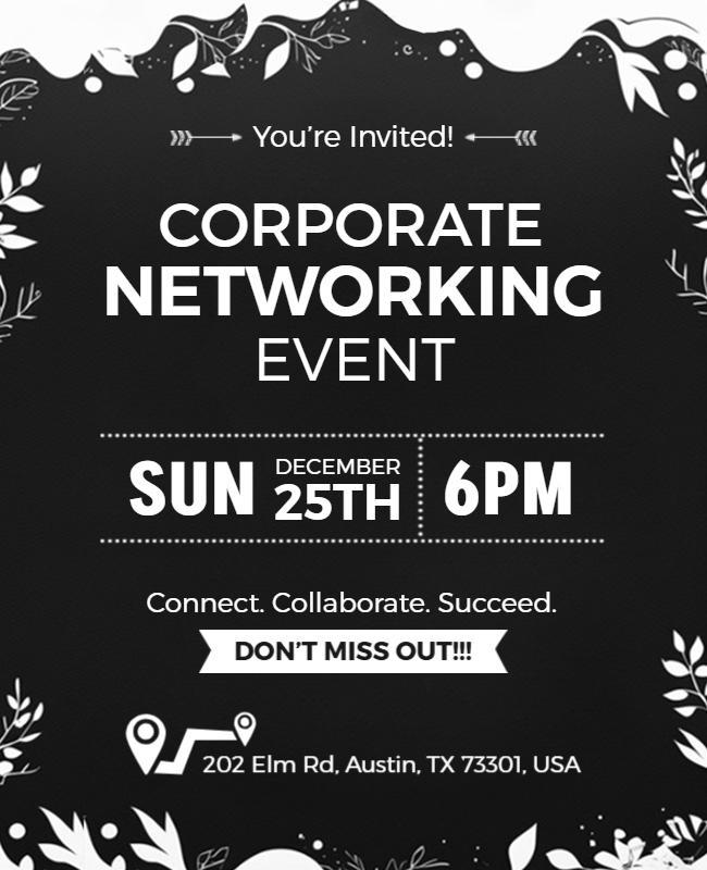 Corporate Networking Event Invitation Flyer Template