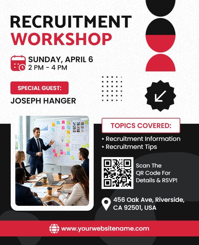 Corporate Recruitment Workshop Event Flyer Template