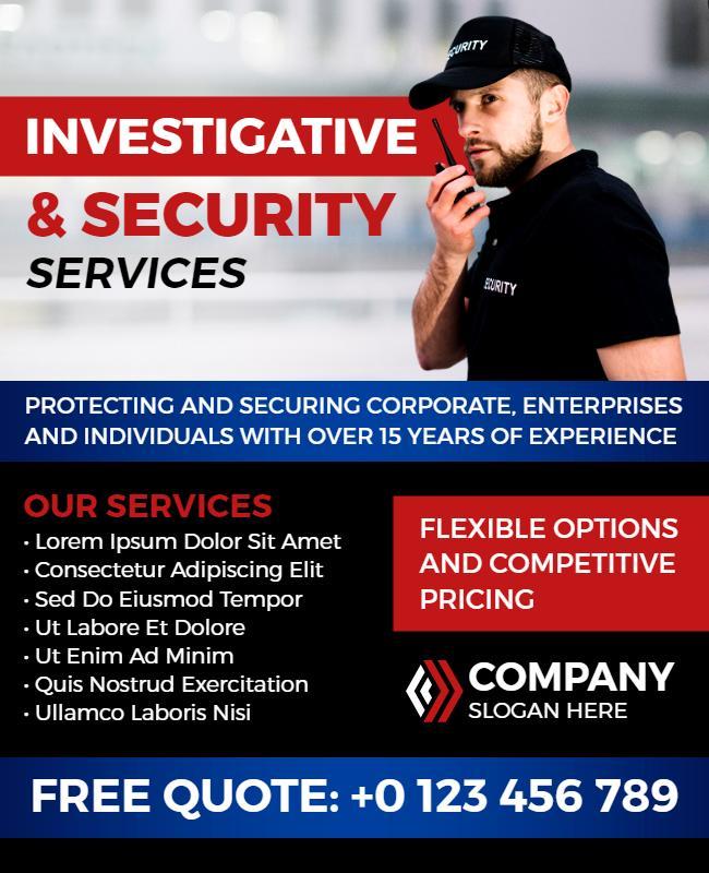 Corporate Security Services Promotion Flyer Template