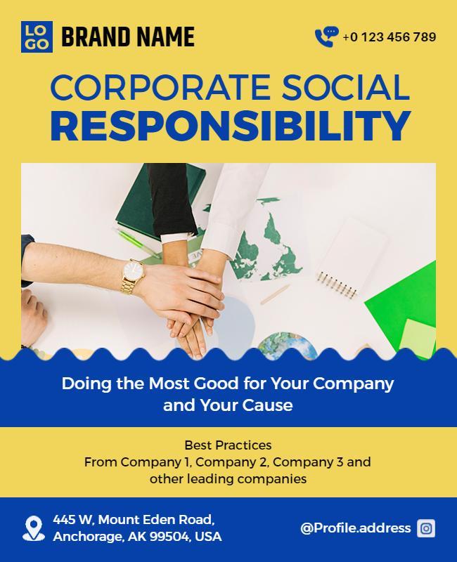 Corporate Social Responsibility Event Flyer Template