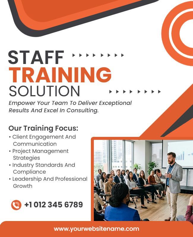 Corporate Staff Training Solutions Flyer Template