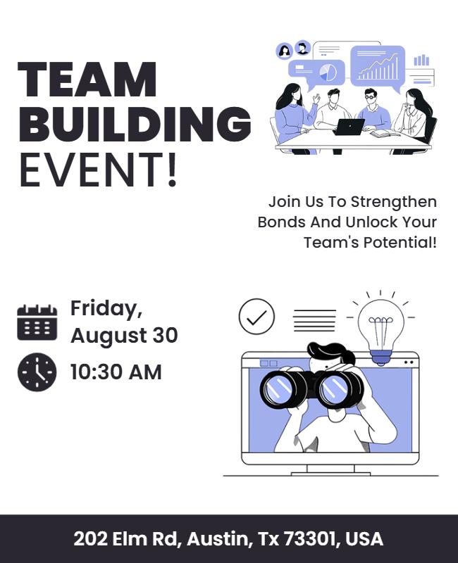 Corporate Team Building Event Flyer Template