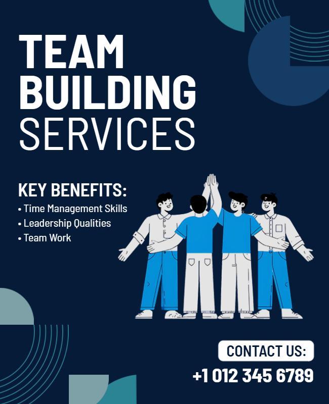 Corporate Team Building Services Flyer Template