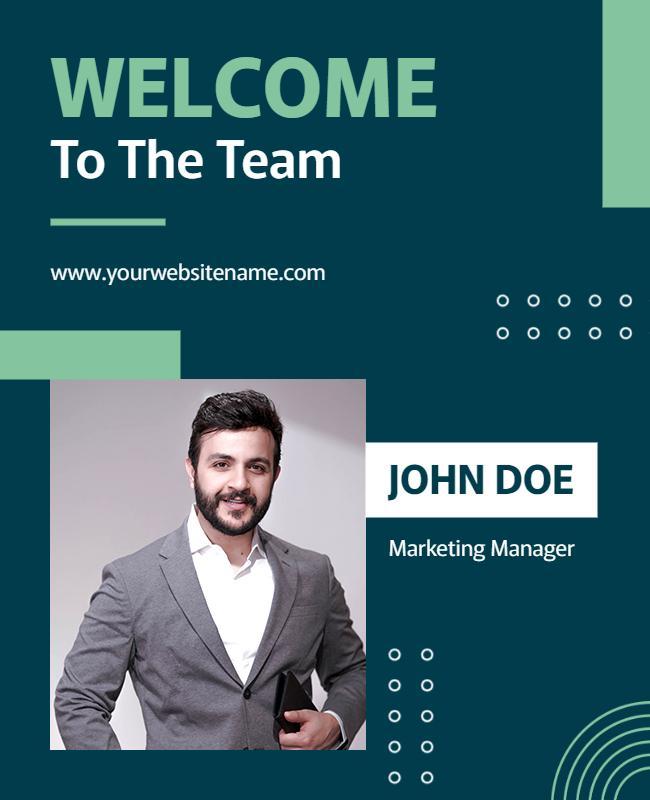 Corporate Welcome New Team Member Flyer Template