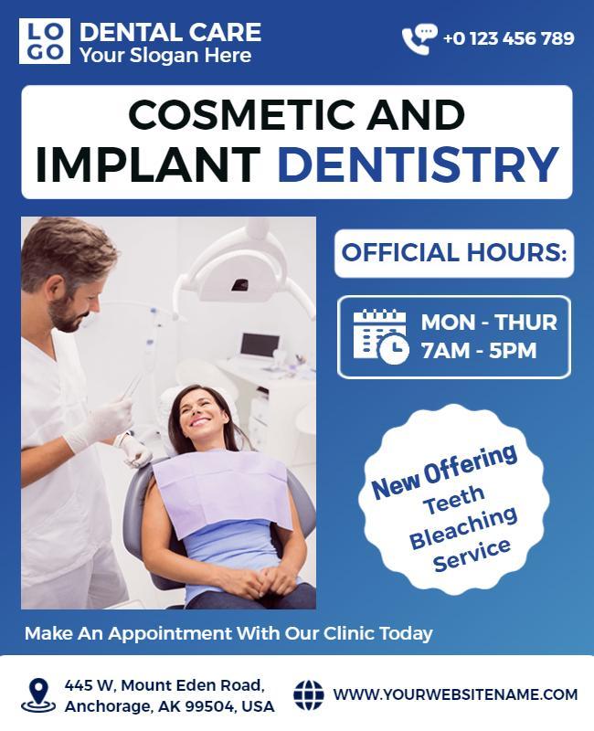 Cosmetic and Implant Dentistry Service Flyer Template