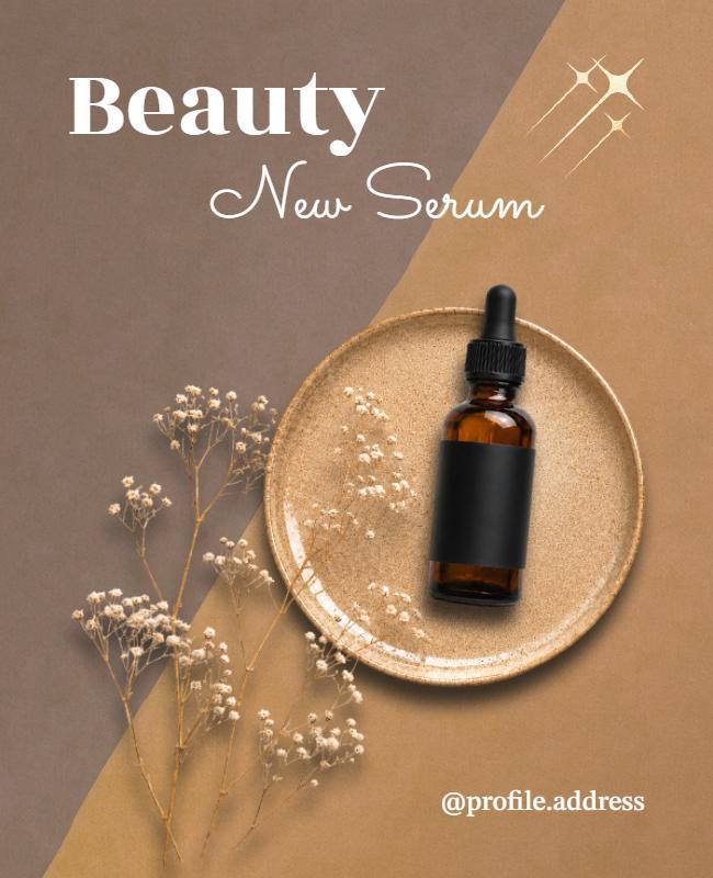 Cosmetic Beauty Serum Product Promotion Poster Template