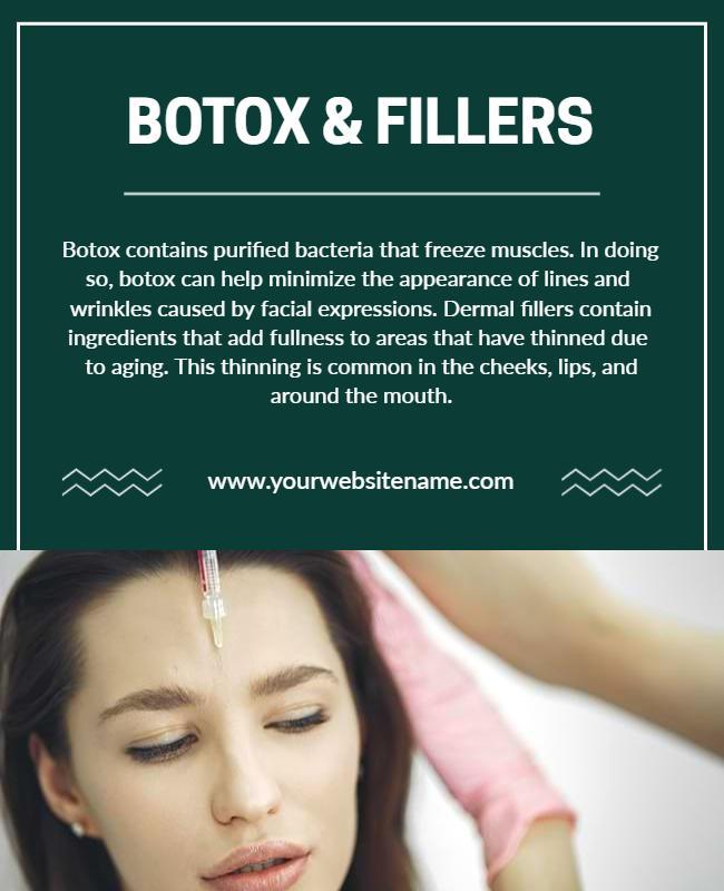 Cosmetic Botox and Fillers Treatment Flyer Template