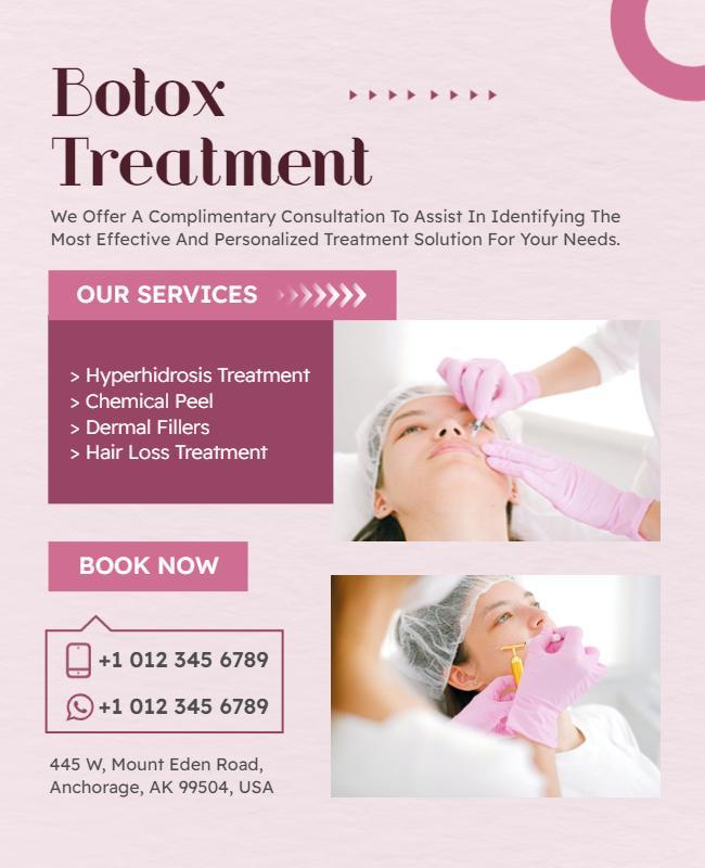 Cosmetic Botox Treatment Services Flyer Template