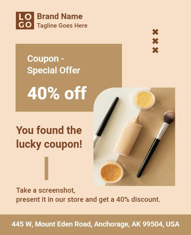 Cosmetic Discount Promotion Flyer Template