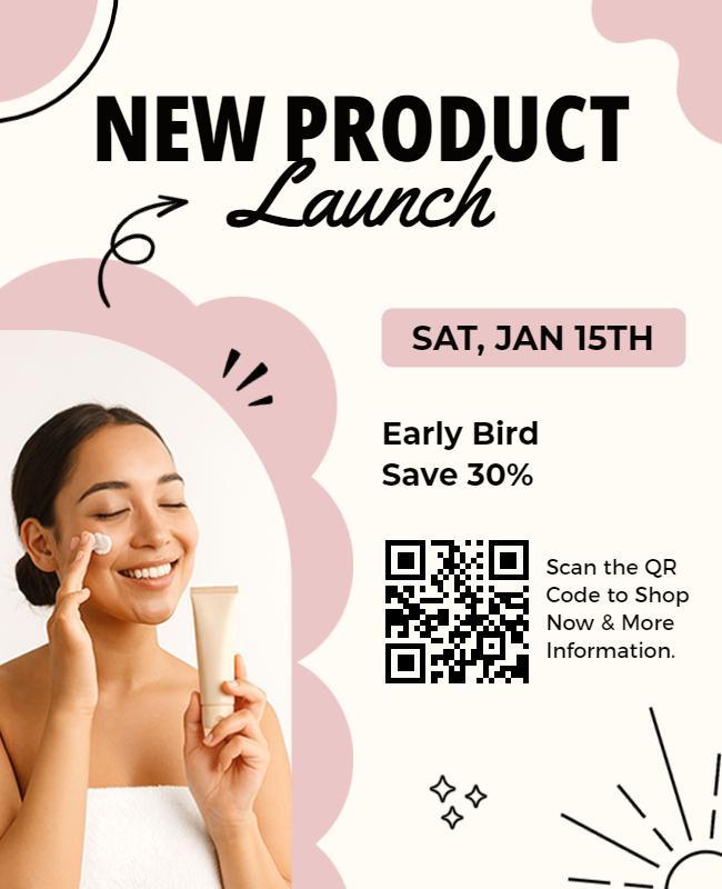 Cosmetic New Product Launch Promotion Flyer Template