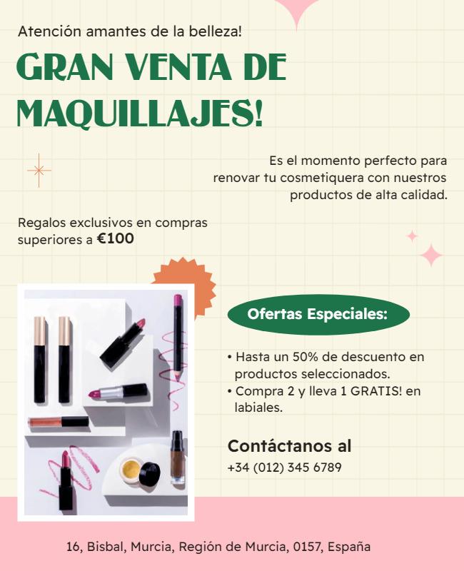 Cosmetic Sale Special Offer Flyer Template