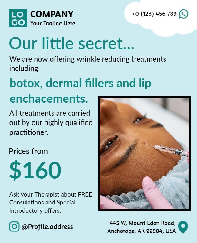 Cosmetic Treatment Services Promotional Flyer Template