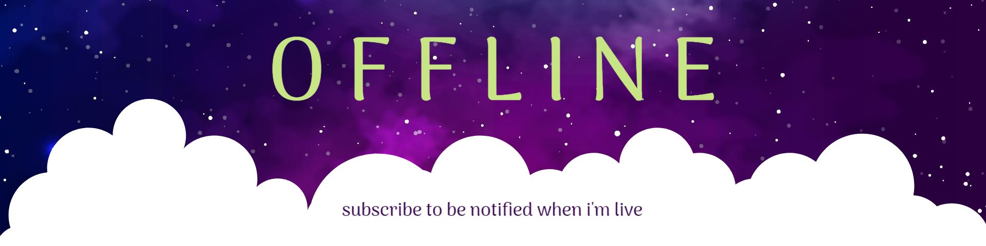 Cosmic Purple Galaxy Offline Twitch Channel Banner Template