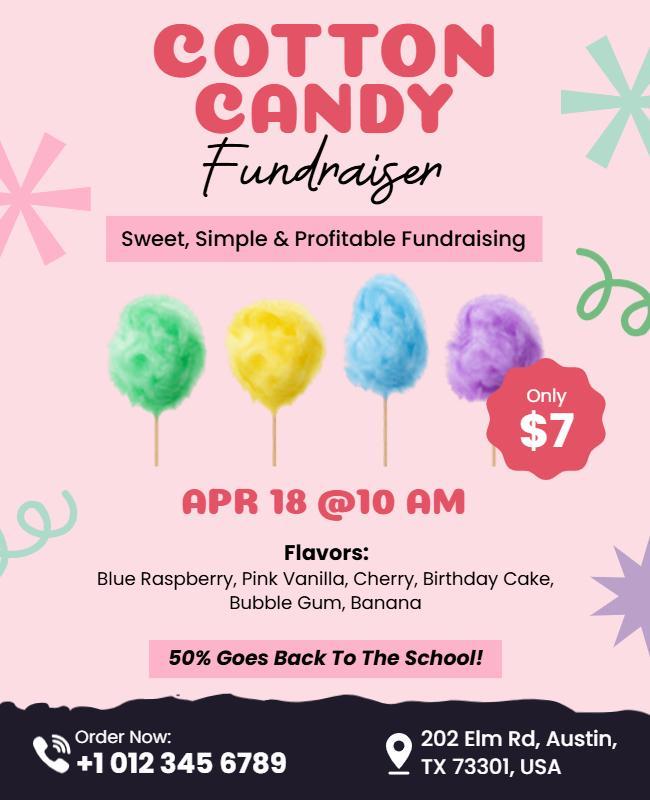 Cotton Candy Fundraiser Flyer Template