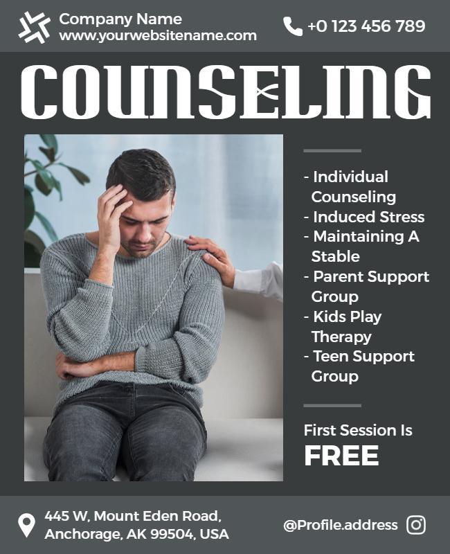 Counseling Services Promotional Flyer Template