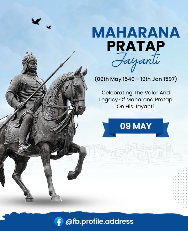 Courage and Valor Maharana Pratap Jayanti Poster Template