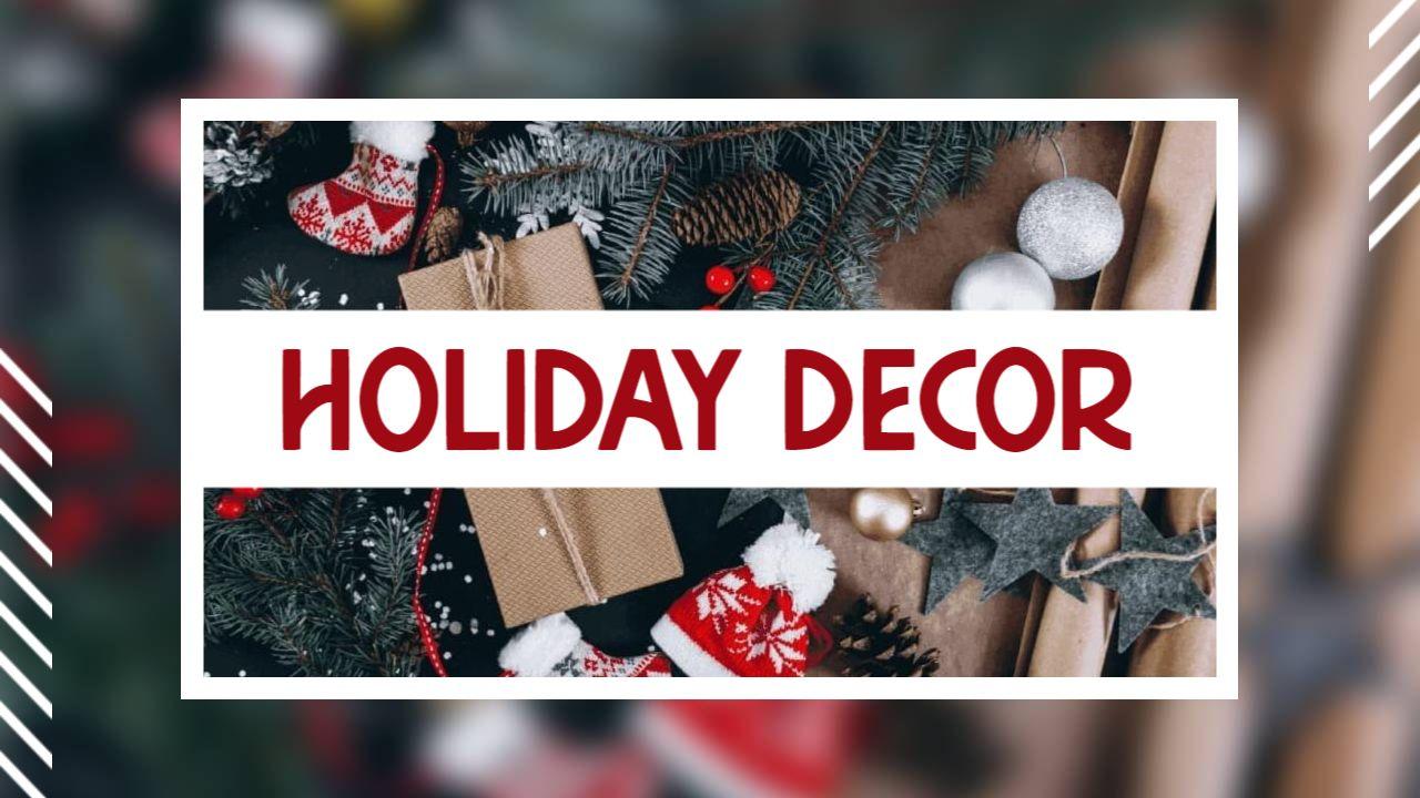 Cozy Christmas Holiday Decor YouTube Thumbnail Template