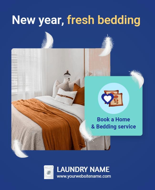 Cozy Home Bedding Service for Fresh Year Poster Template