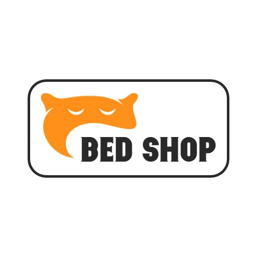 Cozy Orange Cat Design for Your Bed Shop Logo Template