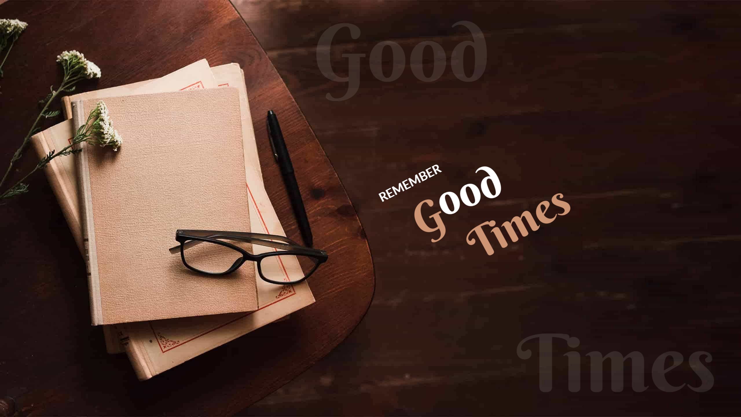 Cozy Vintage Aesthetic with Notes and Glasses YouTube Banner Template