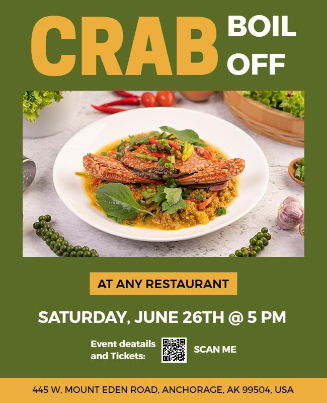 Crab Boil Seafood Event Flyer Template