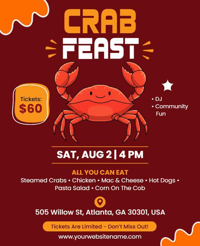 Crab Feast Event Poster Template