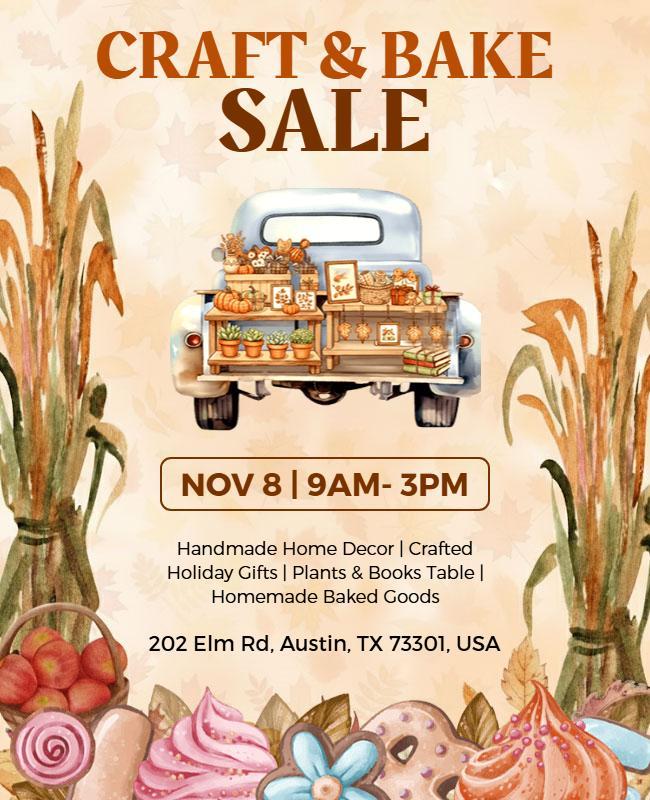 Craft and Bake Sale Event Flyer Template