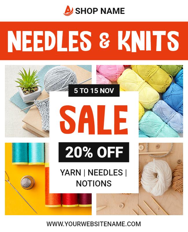 Craft Supplies Sale Promotion Flyer Template